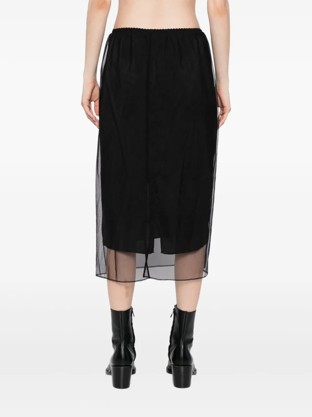 Jnby Three-dimensional Graphic Skirt In Black