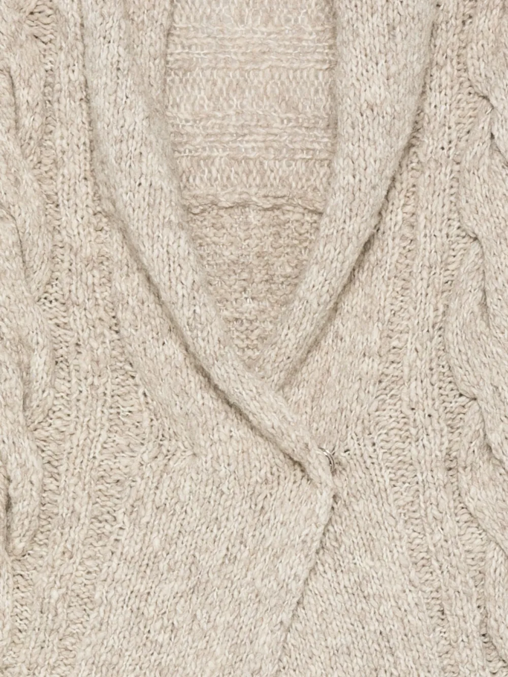 Pre-owned Vivienne Westwood 2000s Cable-knit Cardigan In Neutral