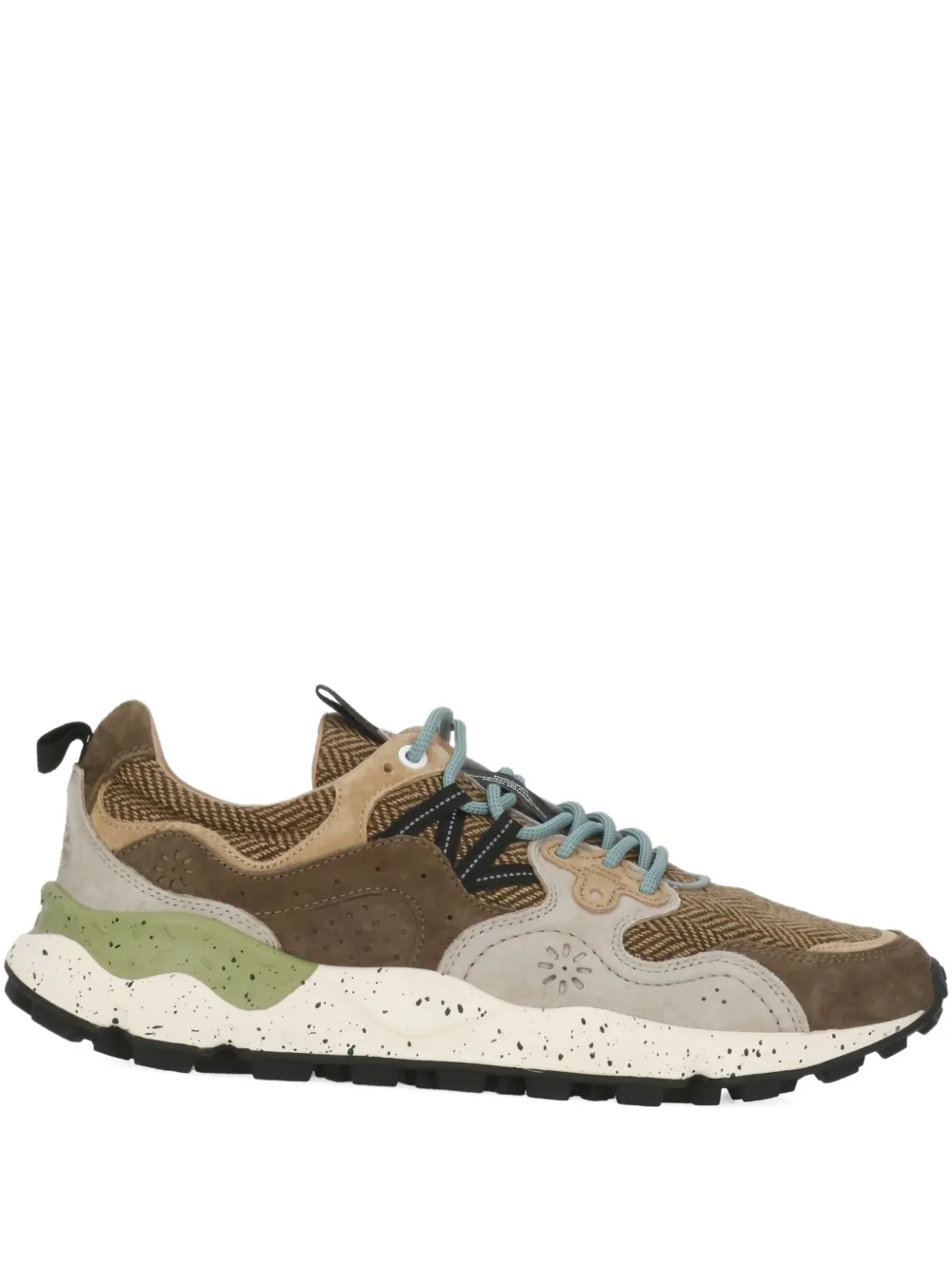 FLOWER MOUNTAIN panelled sneakers Brown