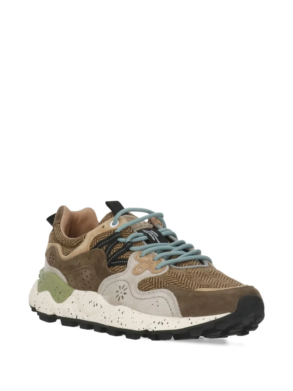 FLOWER MOUNTAIN panelled sneakers Brown