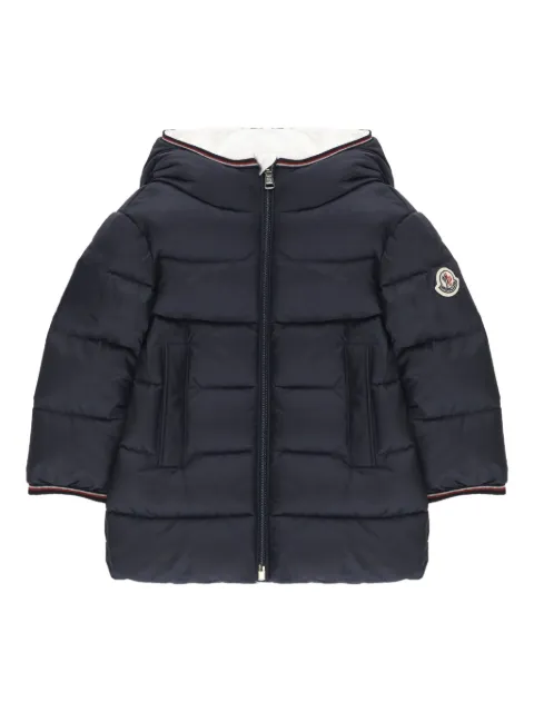 Moncler Enfant quilted logo-patch coat