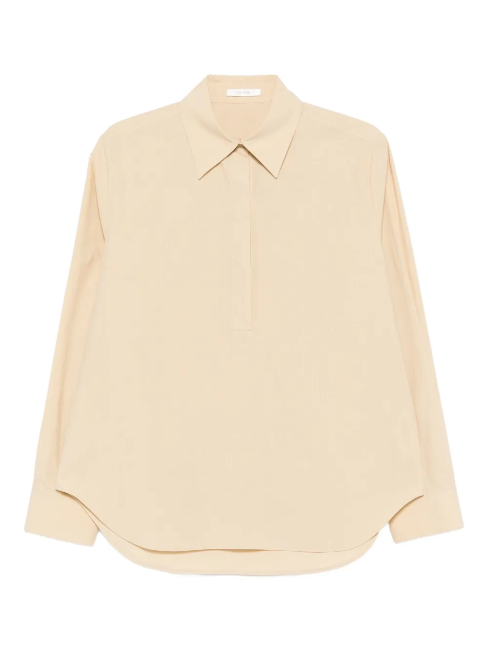 The Row Margan long-sleeve curved hem shirt | Neutrals | Image 1