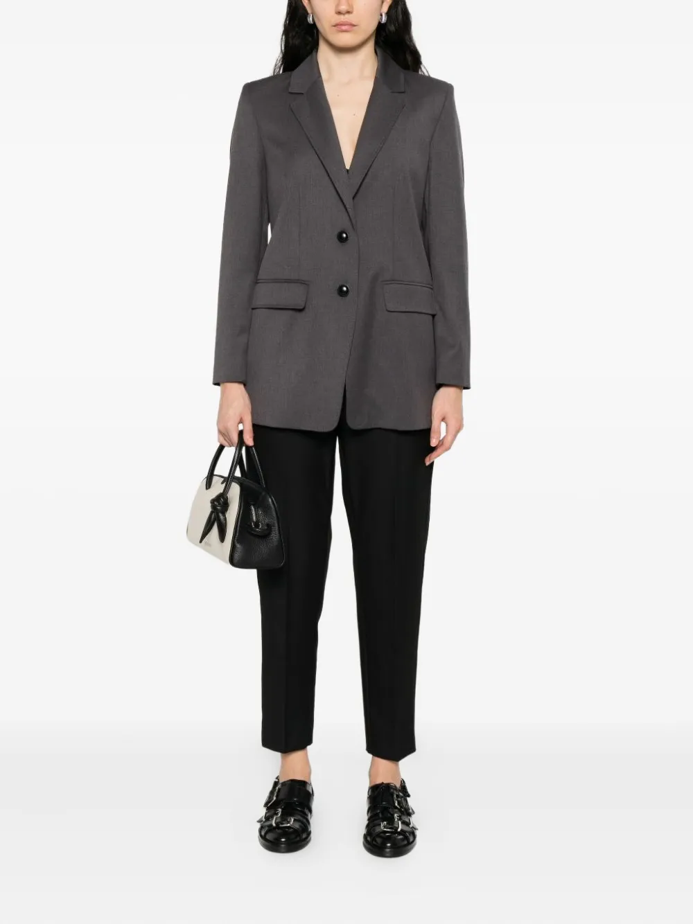 I BLUES elastic-waist trousers - Bruin