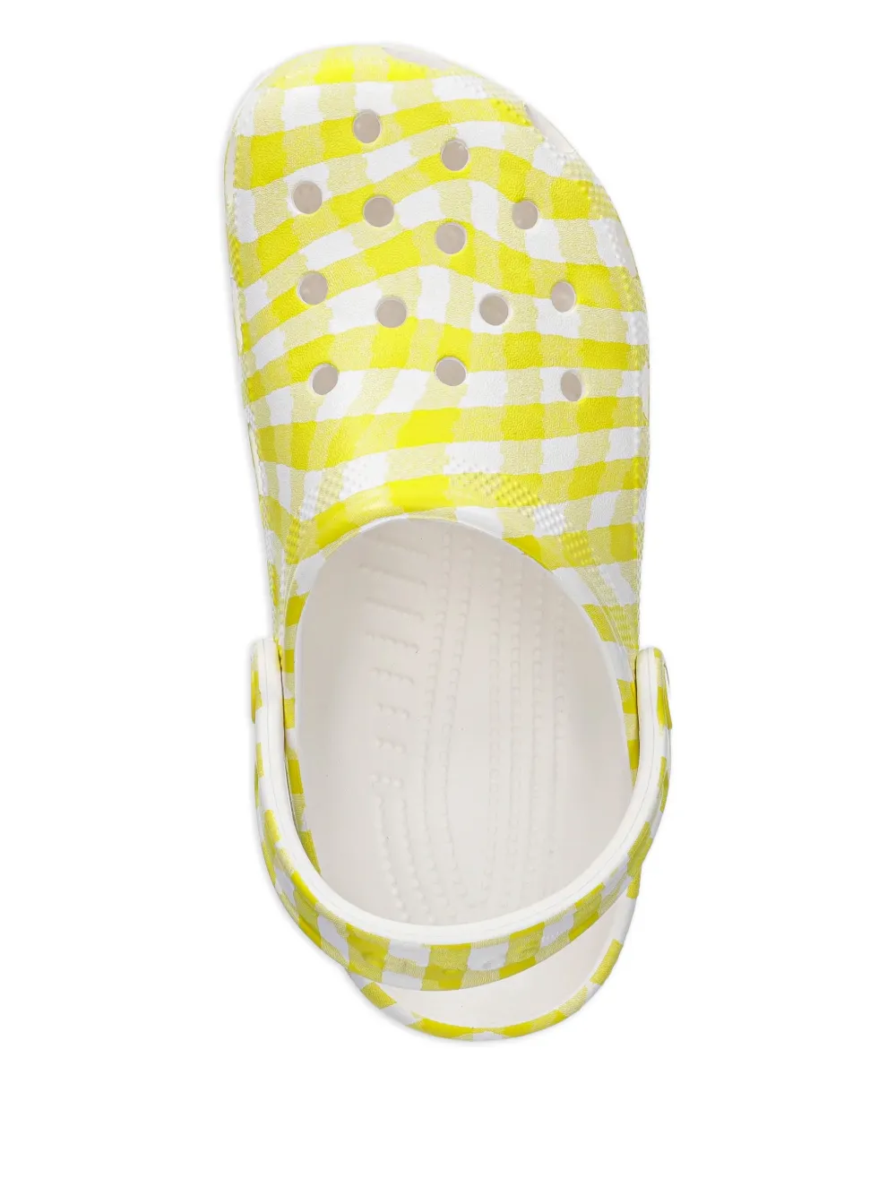 Crocs Slippers met gingham ruit Geel