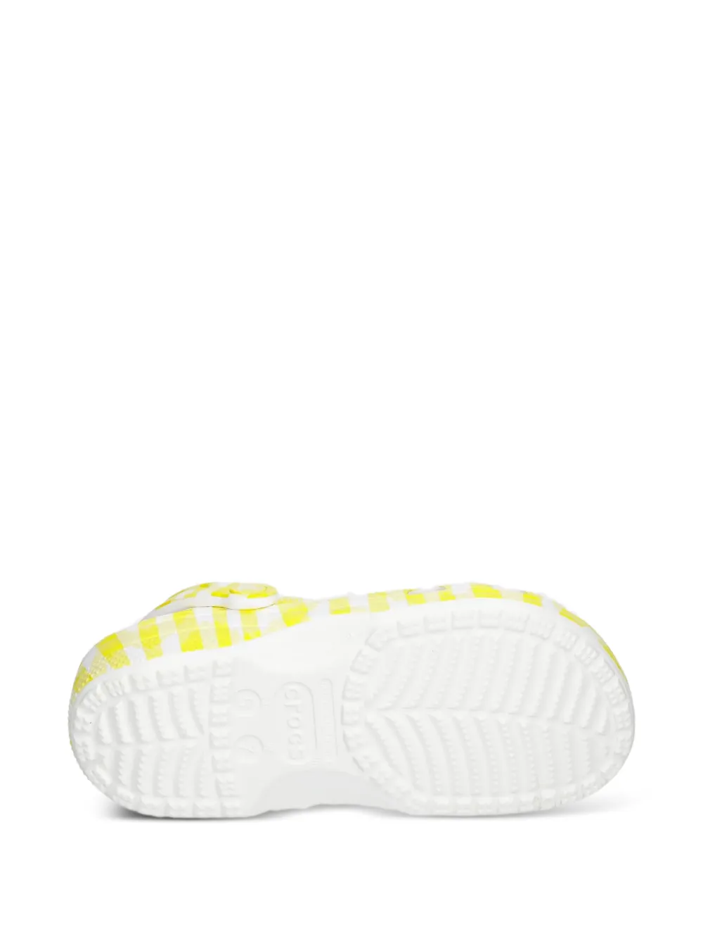 Crocs Slippers met gingham ruit Geel