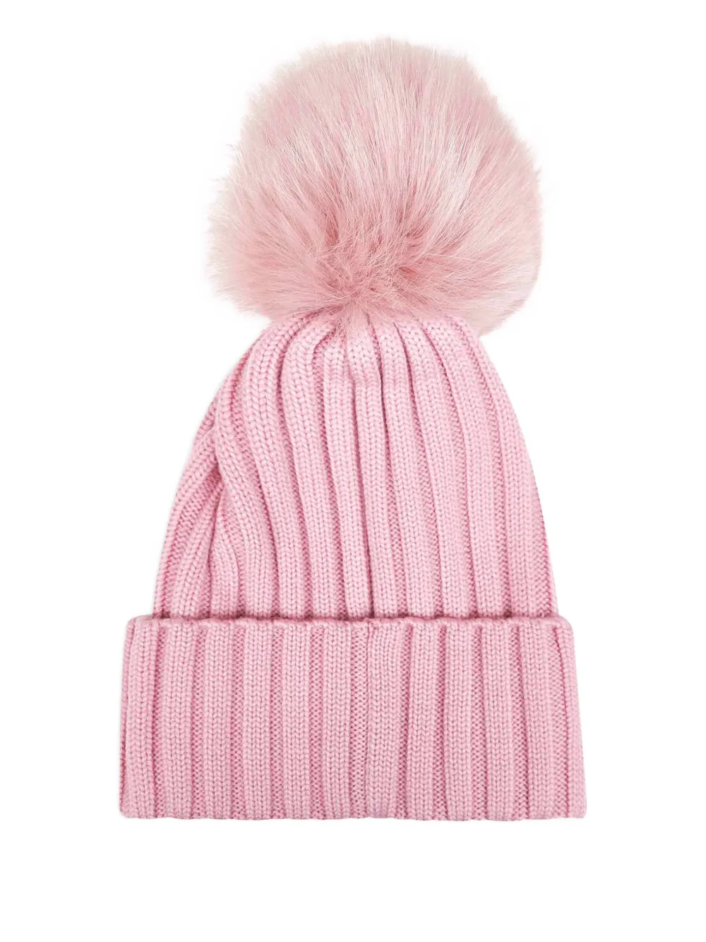 Moncler ribbed pom-pom beanie - Roze