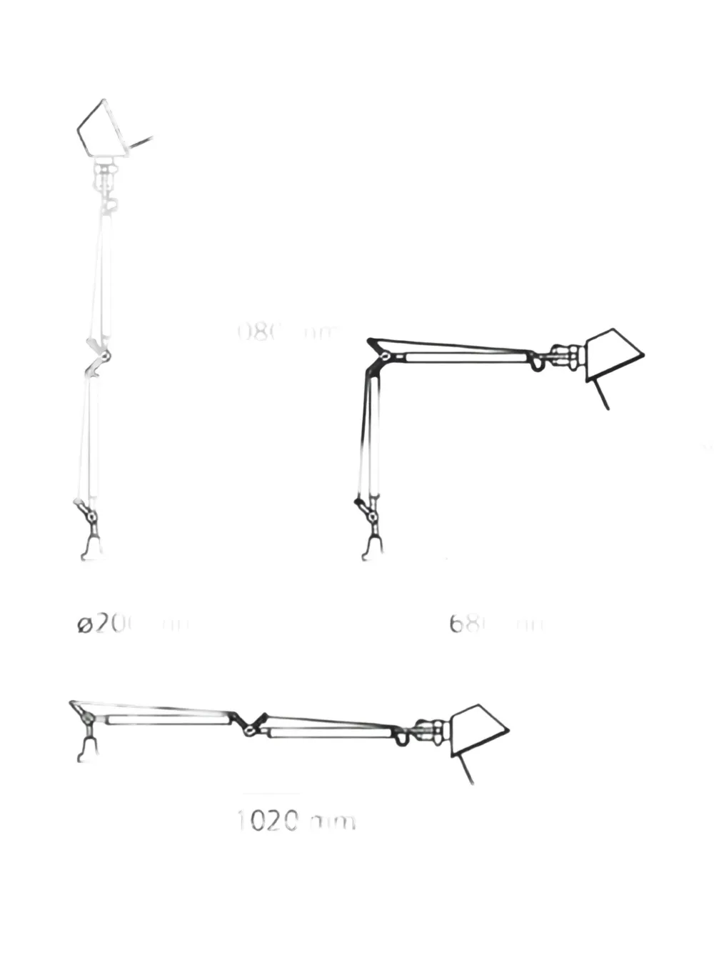 artemide adjustable-arm desk lamp (108cm x 54cm) - Grigio