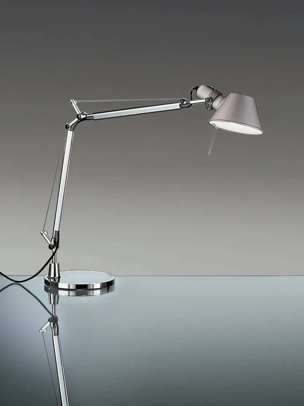 Artemide Adjustable-arm Desk Lamp (108cm X 54cm) In Gray
