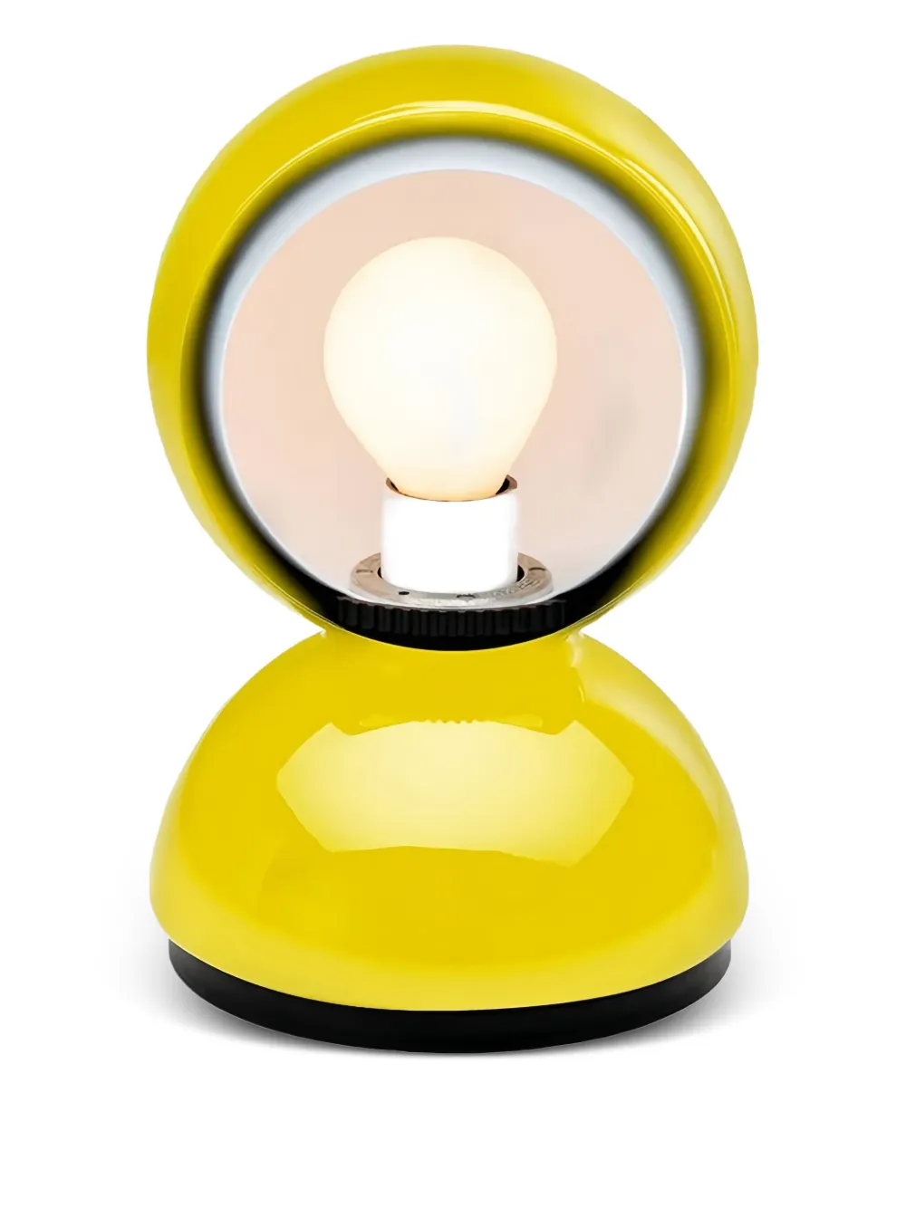 Artemide Eclisse Double-sphere Table Lamp In Yellow