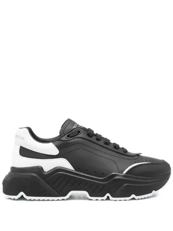Dolce Gabbana Pre-Owned Daymaster Leather Sneakers Black