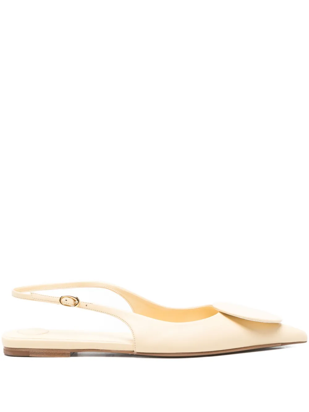 Jacquemus Pre-Owned slingback plate ballerina shoes | Yellow | Image 1