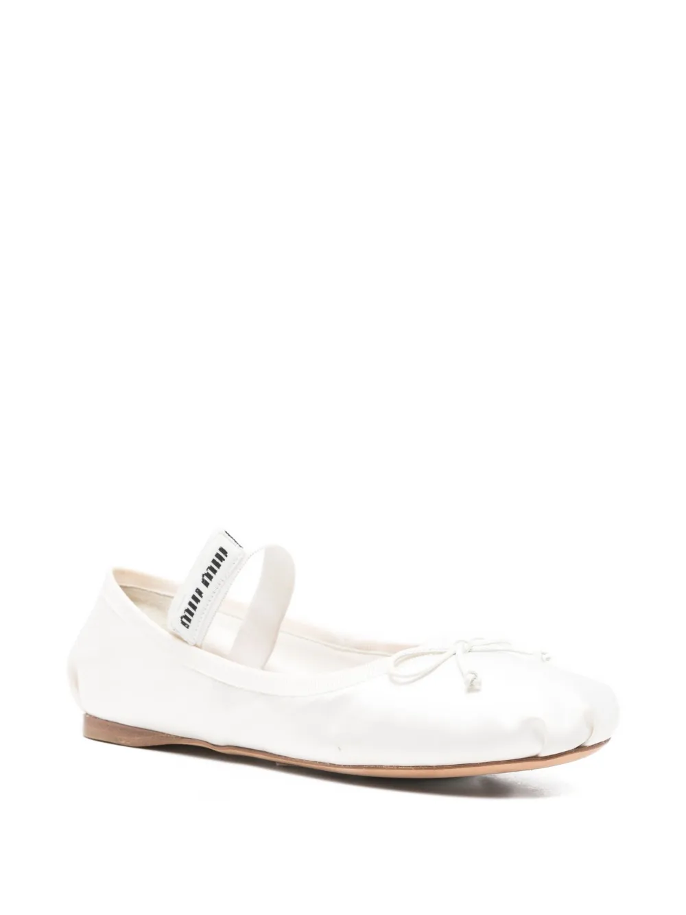 Miu Miu Pre-Owned Ballerina's met logoband - Wit