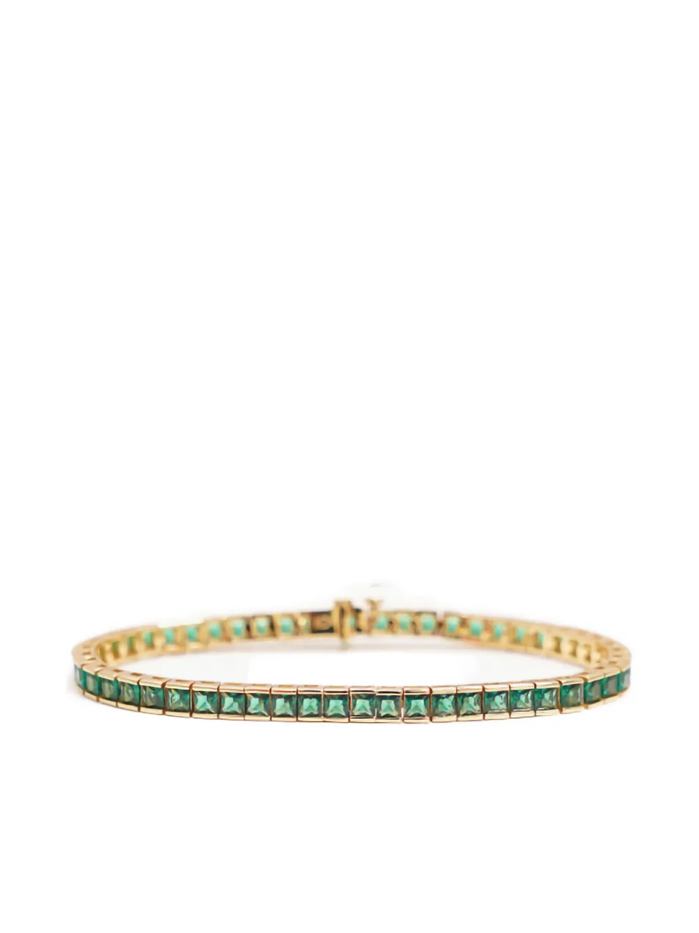 Izabel Display Square-cut Zirconia Tennis Bracelet In Green