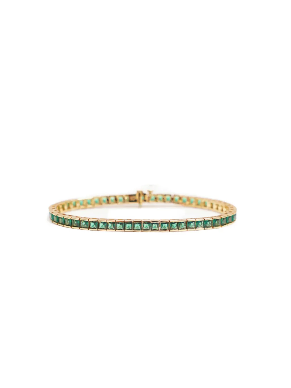 Izabel Display square-cut zirconia tennis bracelet - Groen