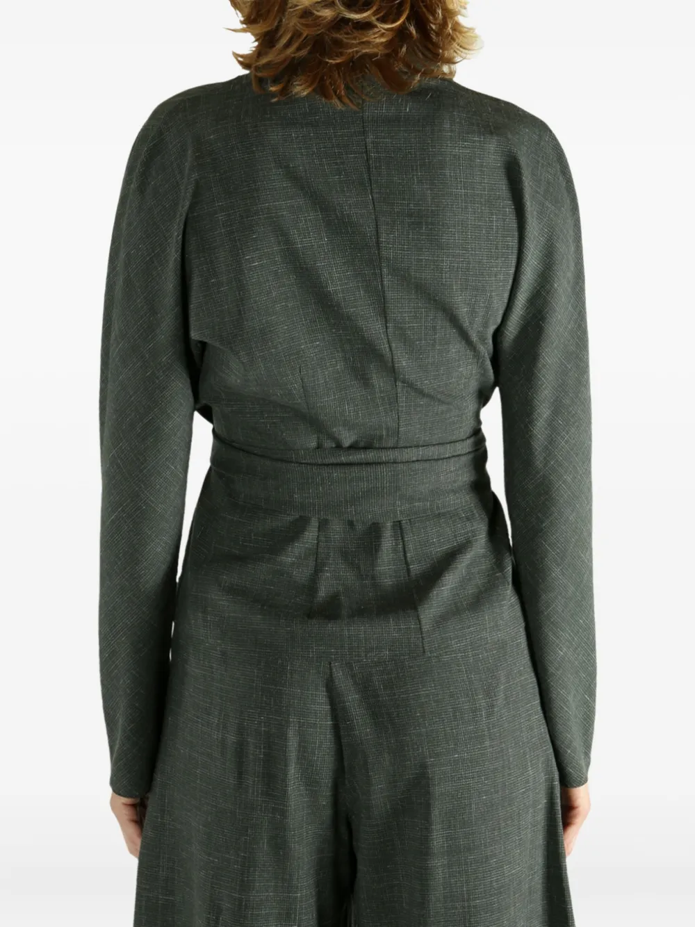 Cortana Tiempo wrap-tie jacket Groen