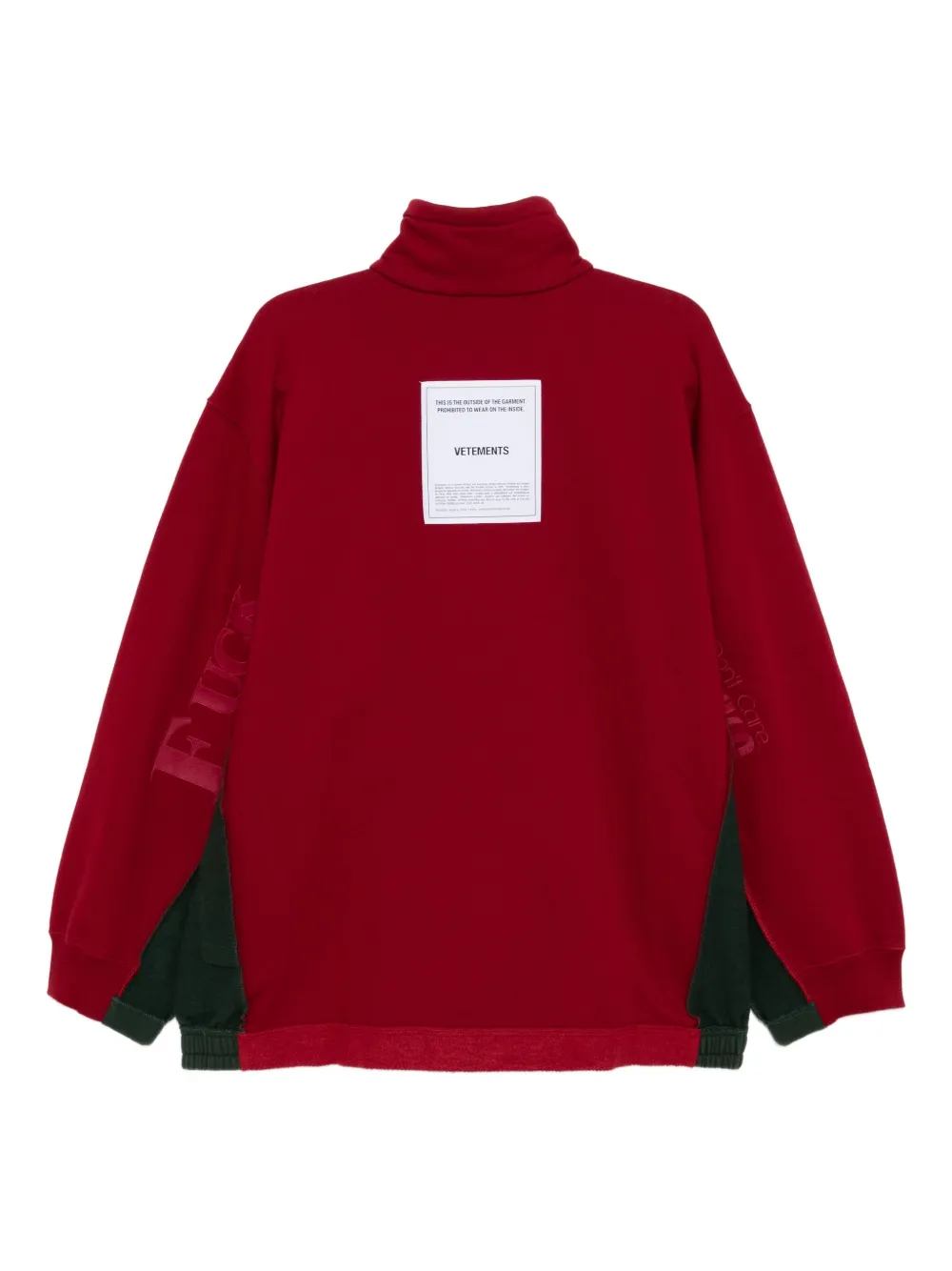 Vetements Logo Zipped Sweatshirt In Red