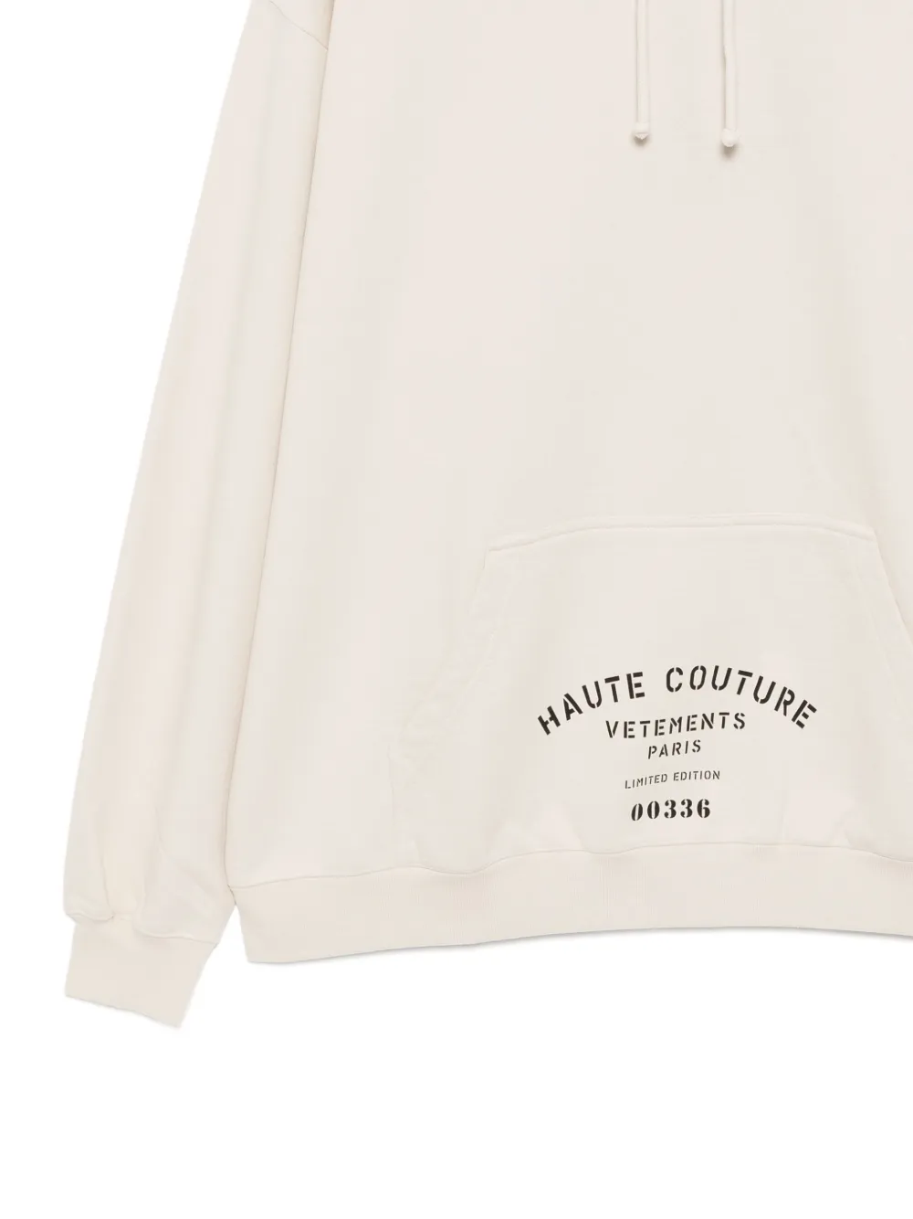 VETEMENTS Hoodie met logoprint Beige