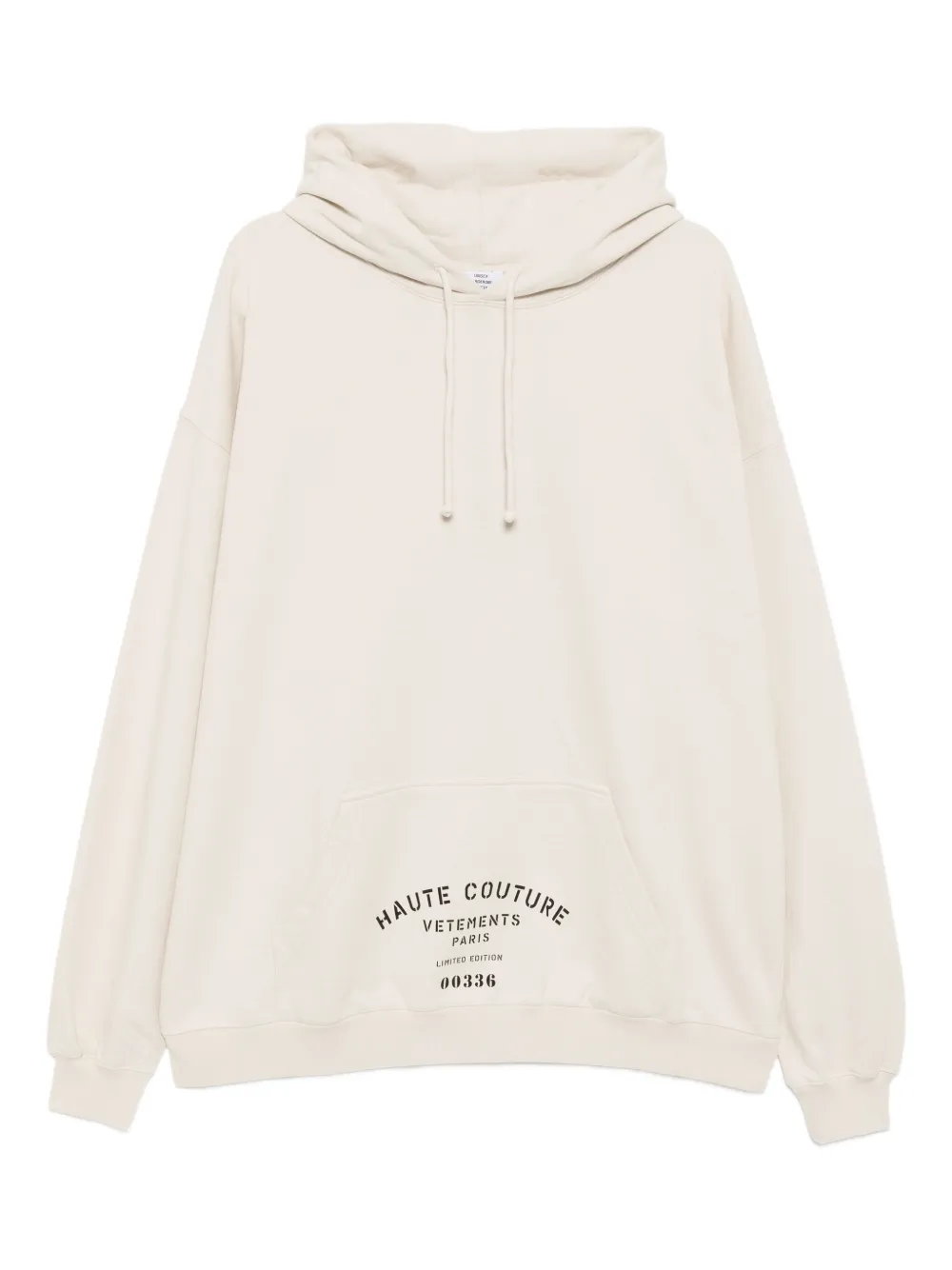 VETEMENTS logo-print hoodie | Neutrals | Image 1