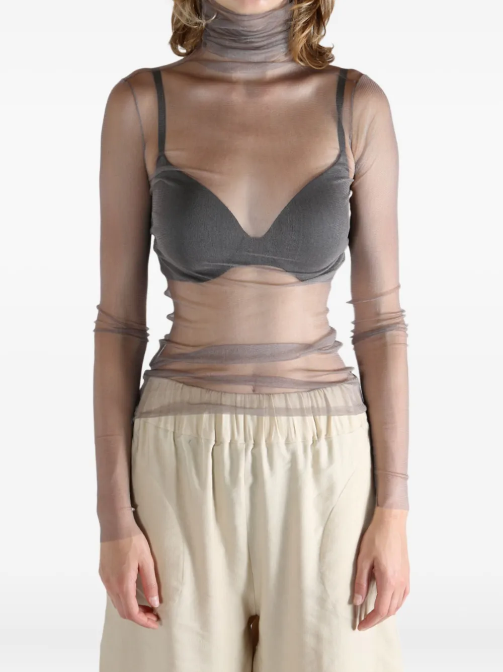 Cortana Turtleneck T-shirt In Gray