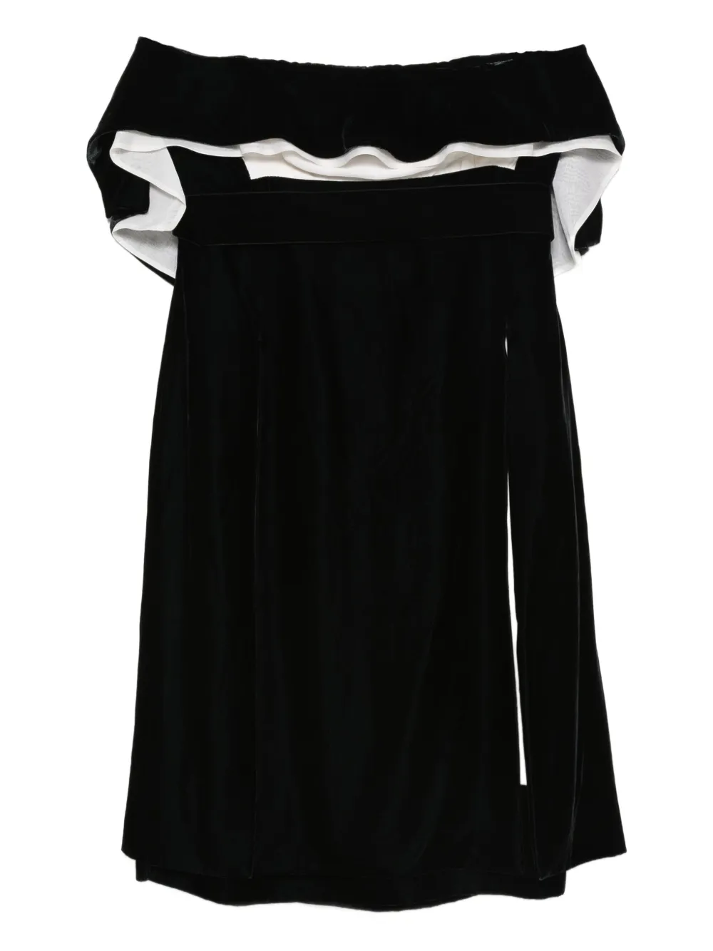 Valentino Garavani Pre-Owned 2000s off-shoulder velvet dress | Black | Image 1