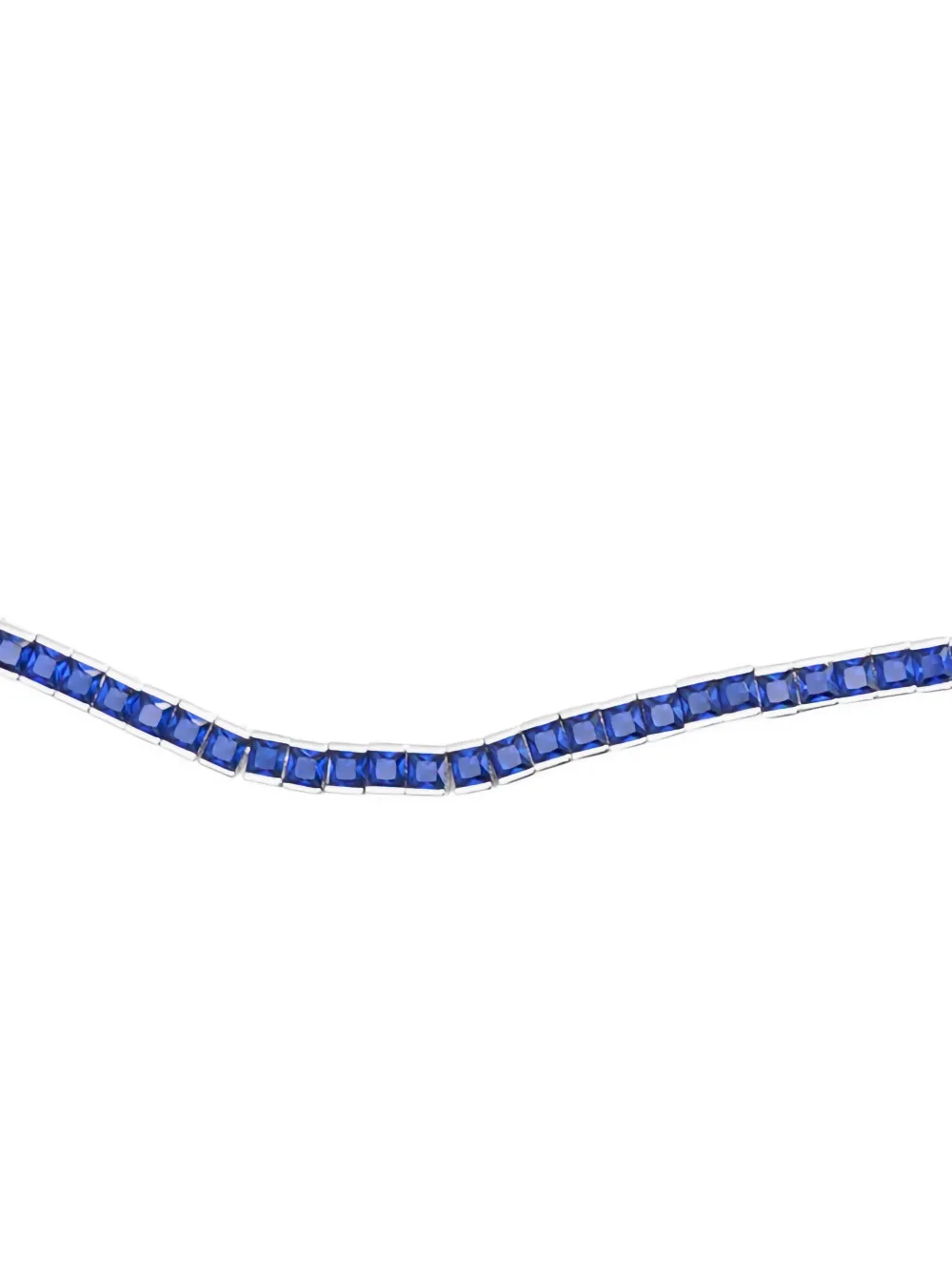 Izabel Display Square Tennis necklace - Blauw