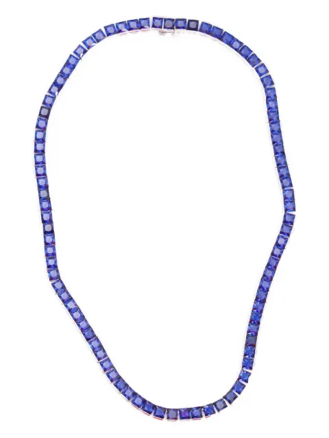 Izabel Display square-cut zirconia tennis necklace
