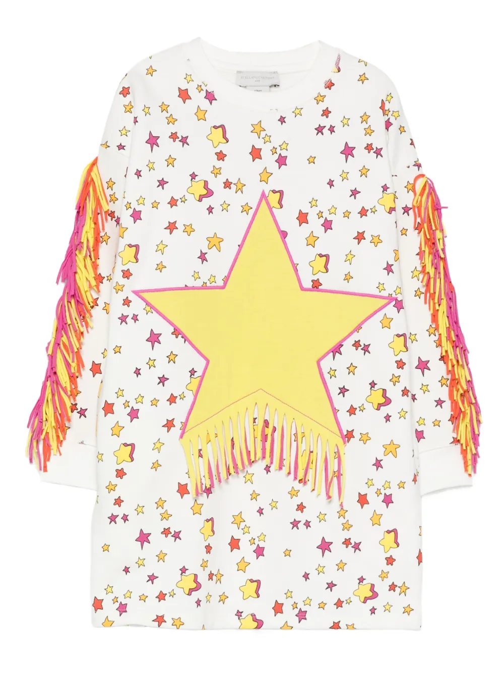 Stella McCartney Kids star-print fringe dress Wit