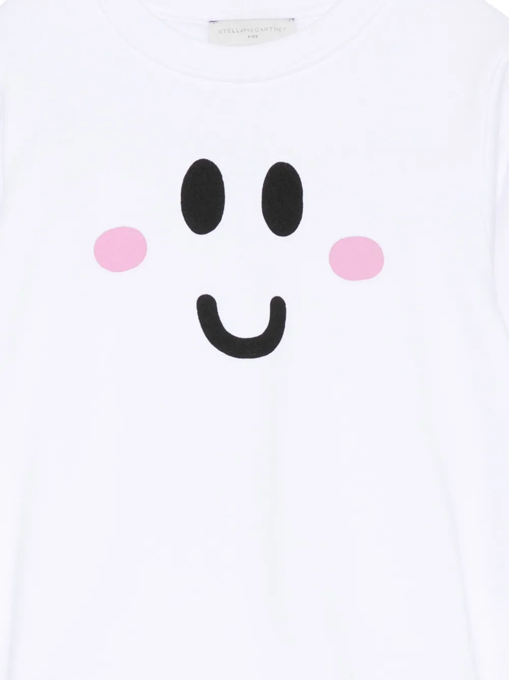 Stella McCartney Kids smiley-face ruffled top Wit