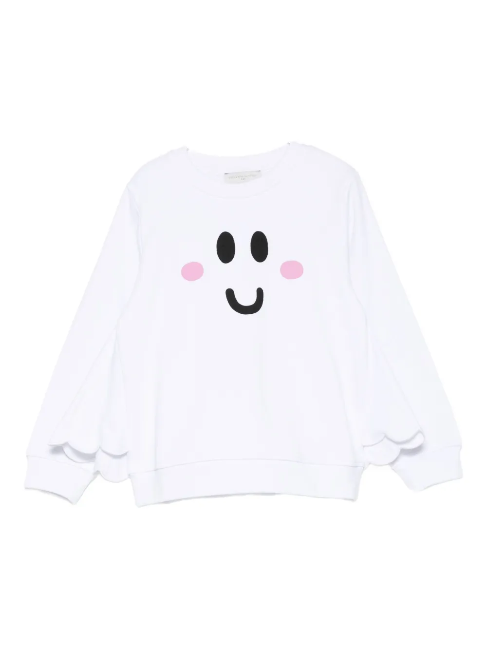 Stella McCartney Kids smiley-face ruffled top Wit