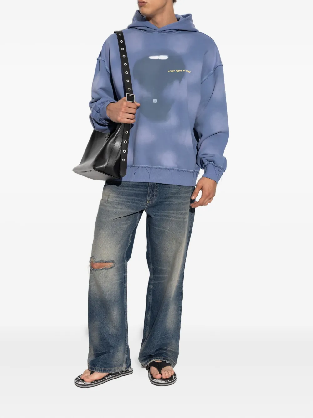 MISBHV cloud-print frayed-hem hoodie | Hoodies | Image 2