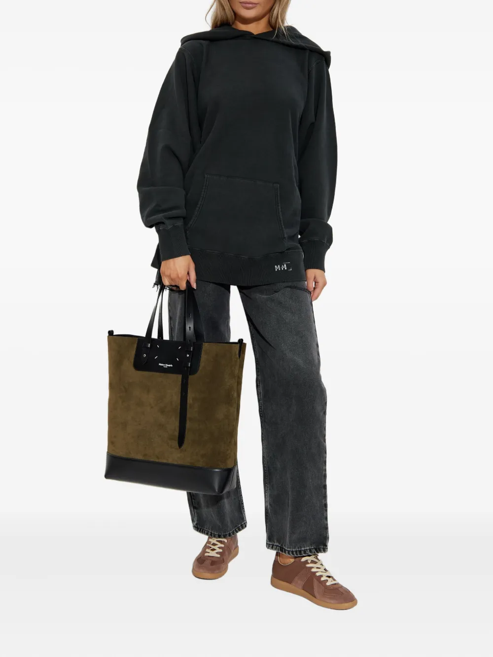 Maison Margiela cotton hoodie - Zwart