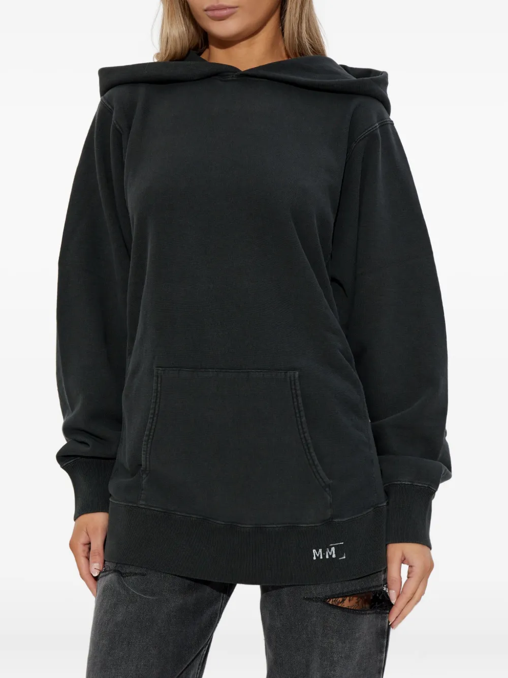 Maison Margiela Cotton Hoodie In Black
