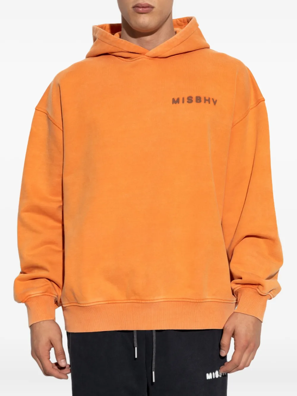 MISBHV Katoenen hoodie met logoprint Oranje
