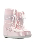 Moon Boot Kids logo-band lace-up boots - Pink