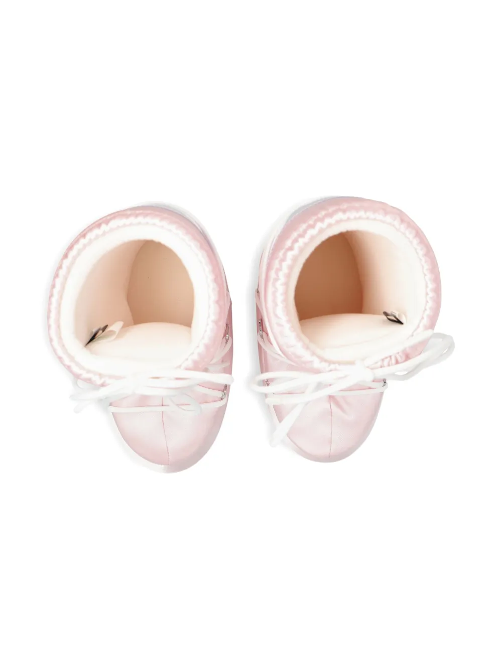 Moon Boot Kids logo-band lace-up boots Pink