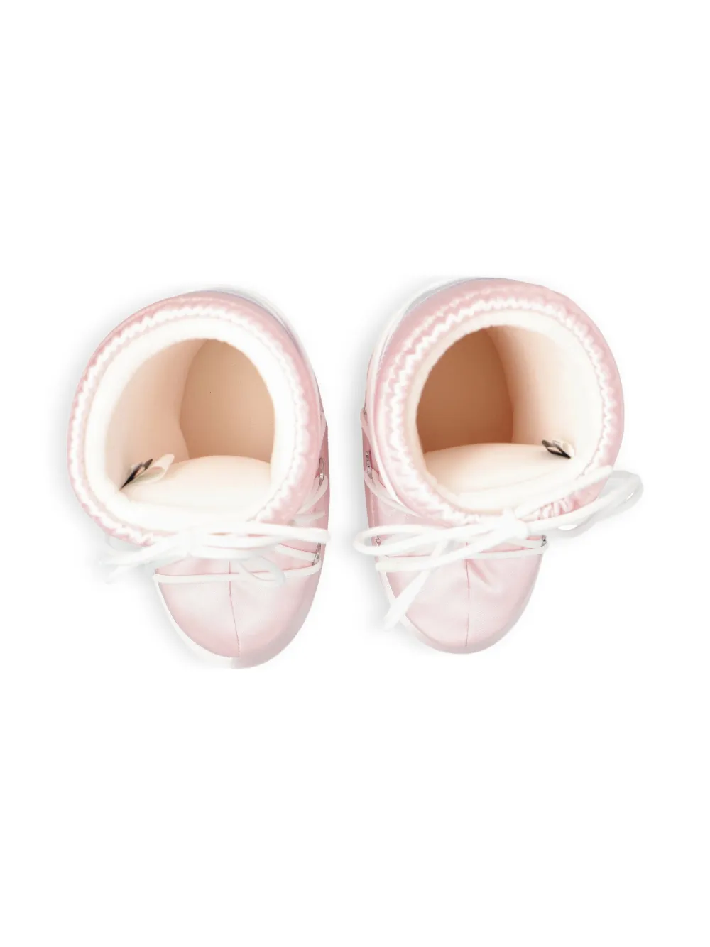 Moon Boot Kids logo-band lace-up boots Pink