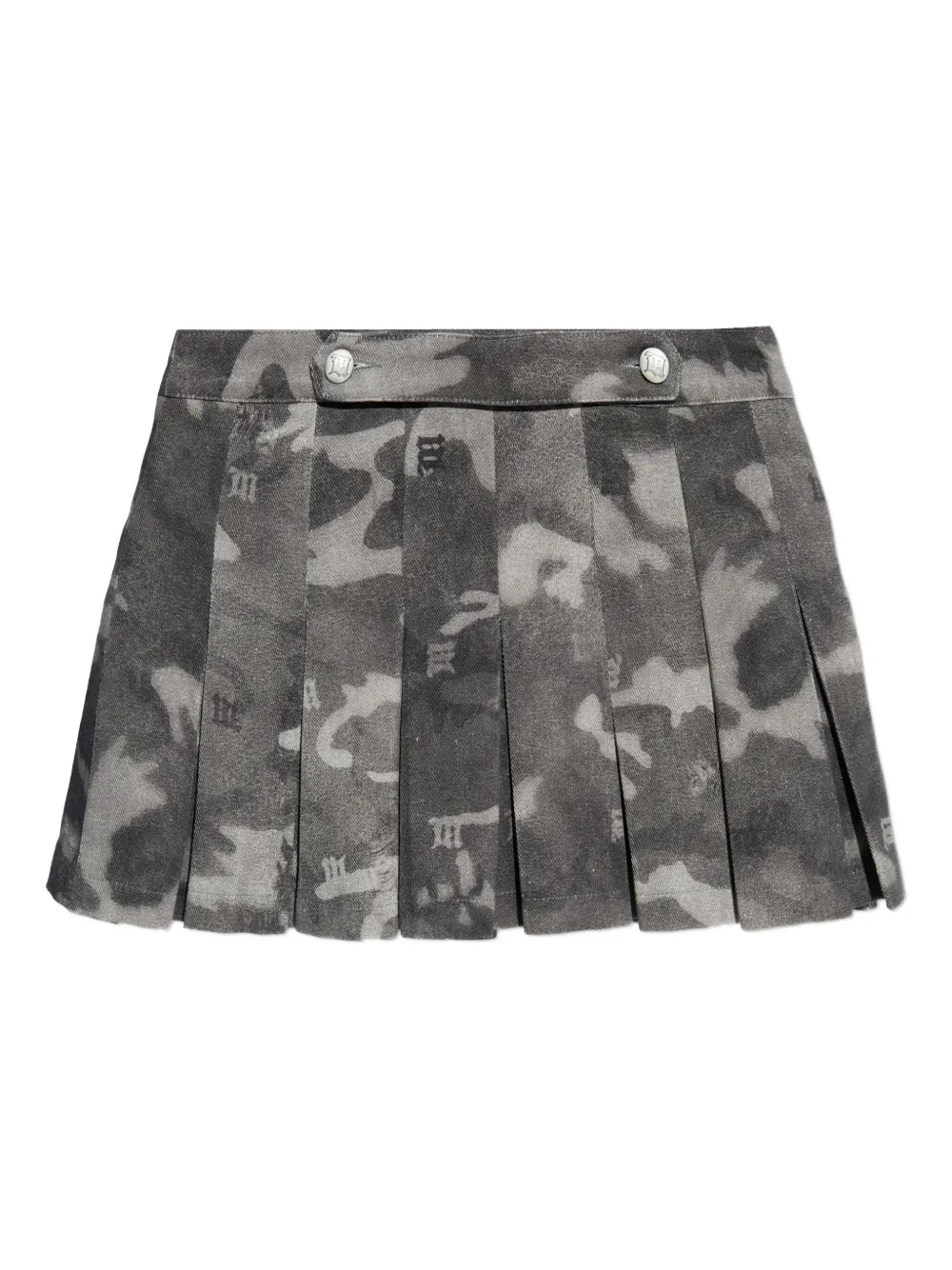 Misbhv Camouflage Print Skirt In Gray