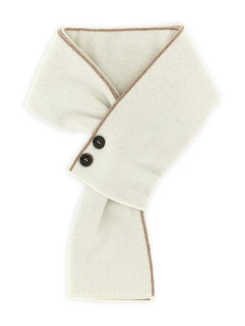 Moorer wool button-detail scarf