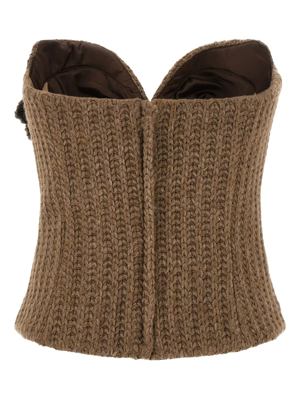 Giuseppe Di Morabito knitted flower-embellished bustier top | Vests & Tank Tops | Image 2