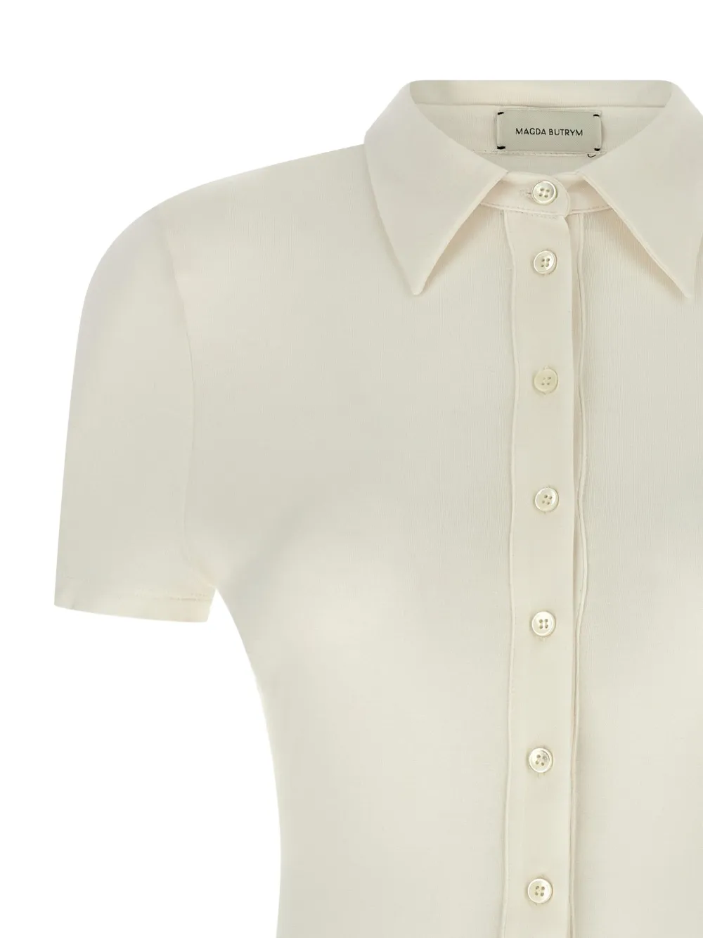 Magda Butrym Body met gehaakt detail Wit