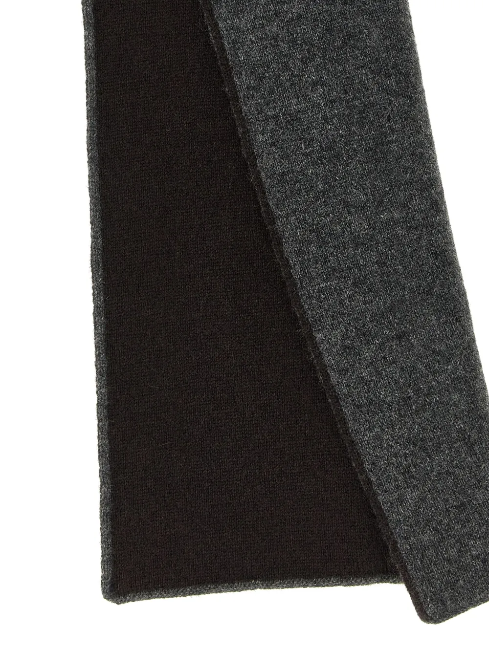 Moorer Wollen sjaal met knoopdetail Grijs