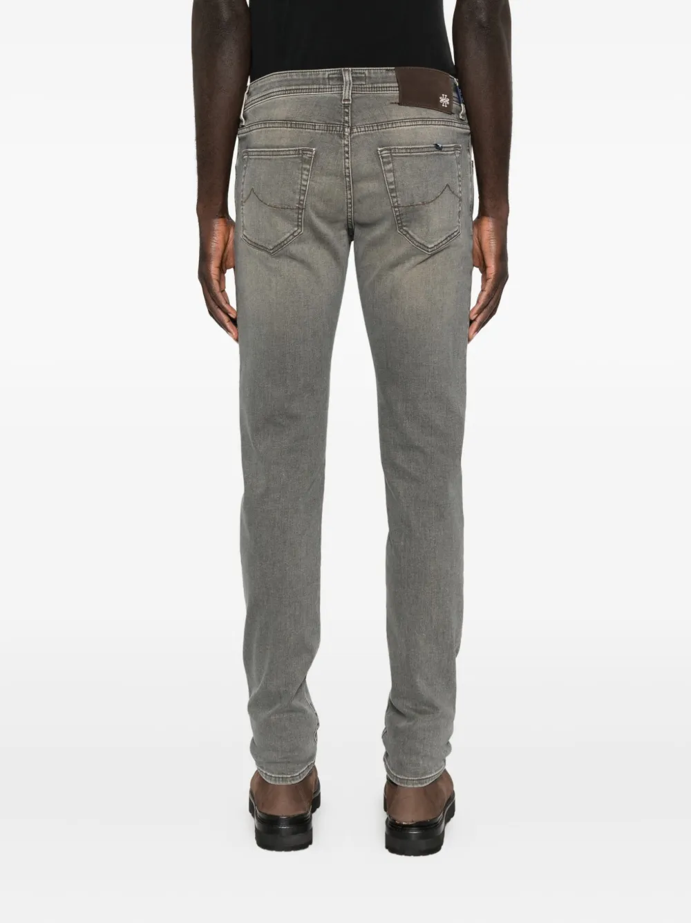 Jacob Cohen Distressed Cotton Jeans In Gray