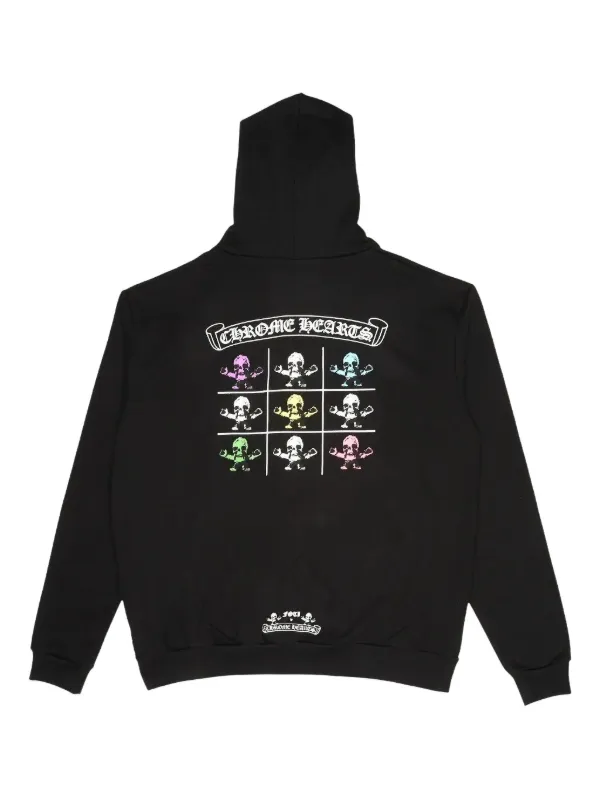【コッチャ】CHROME HEARTS【完備品】 Chrome Hearts Foti Tic Tac Toe zip-up Hoodie | Black | FARFETCH