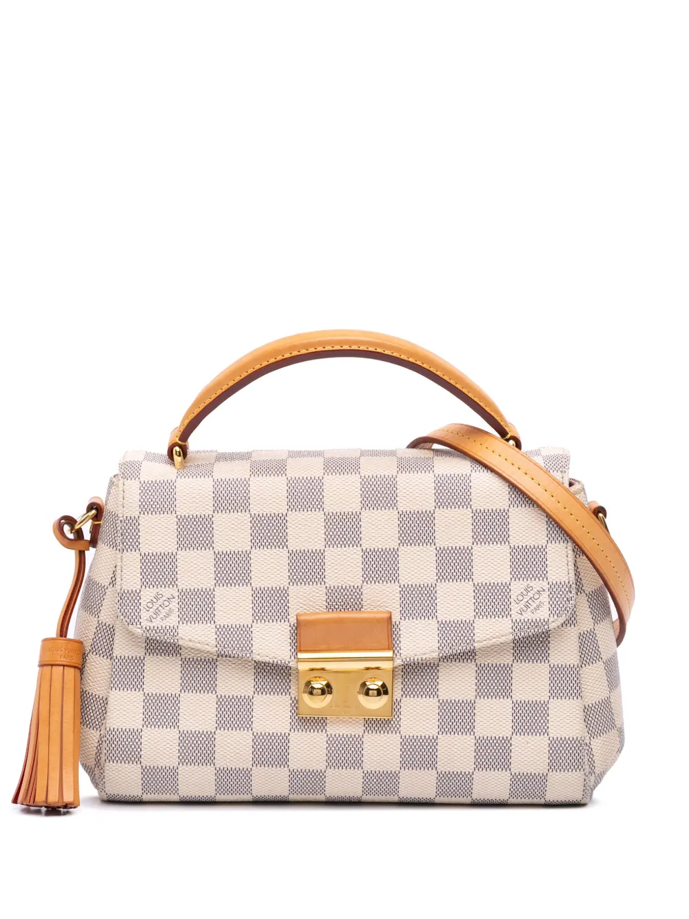 Louis Vuitton Pre-Owned 2016 Damier Azur Croisette satchel - ホワイト Louis Vuitton Pre-Owned 2016 Damier Azur Croisette satchel - ホワイト