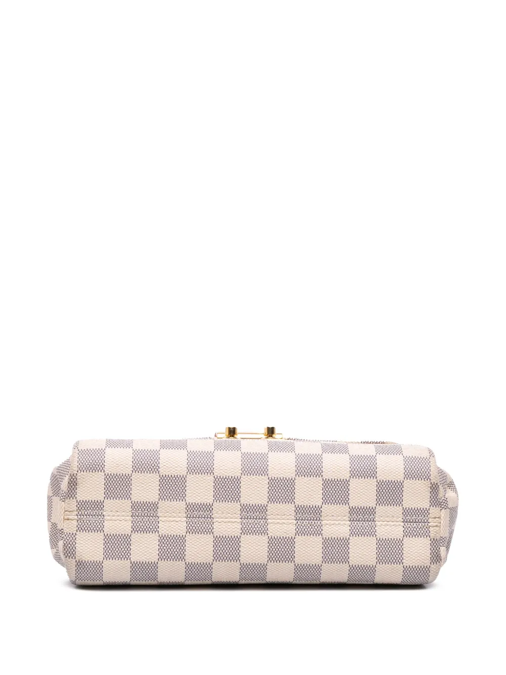 Pre-owned Louis Vuitton 2016 Damier Azur Croisette Satchel In White