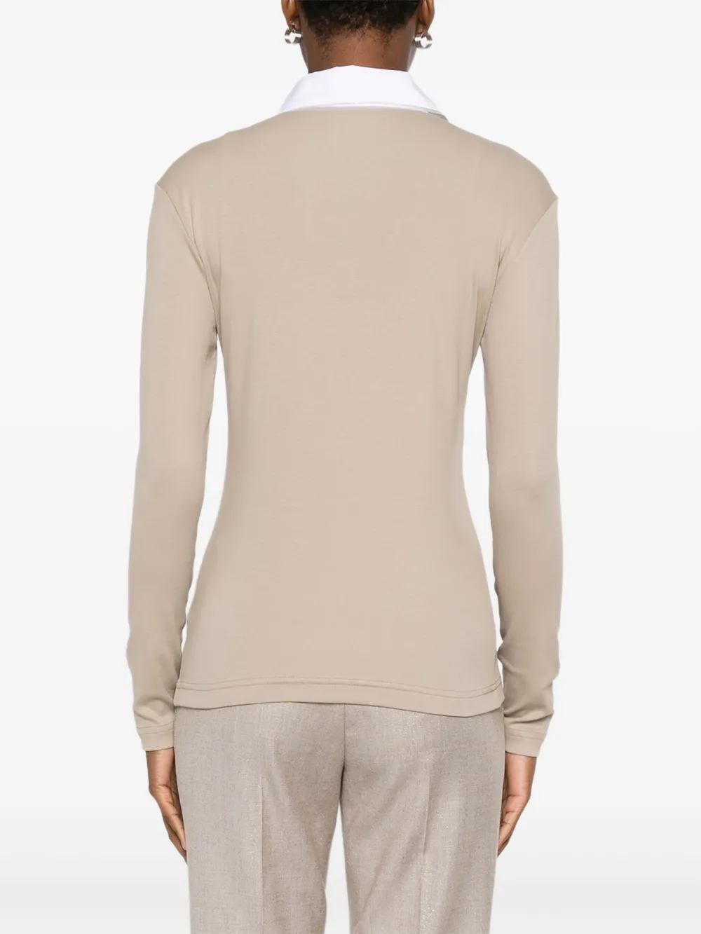 Fabiana Filippi Poloshirt met lange mouwen Beige