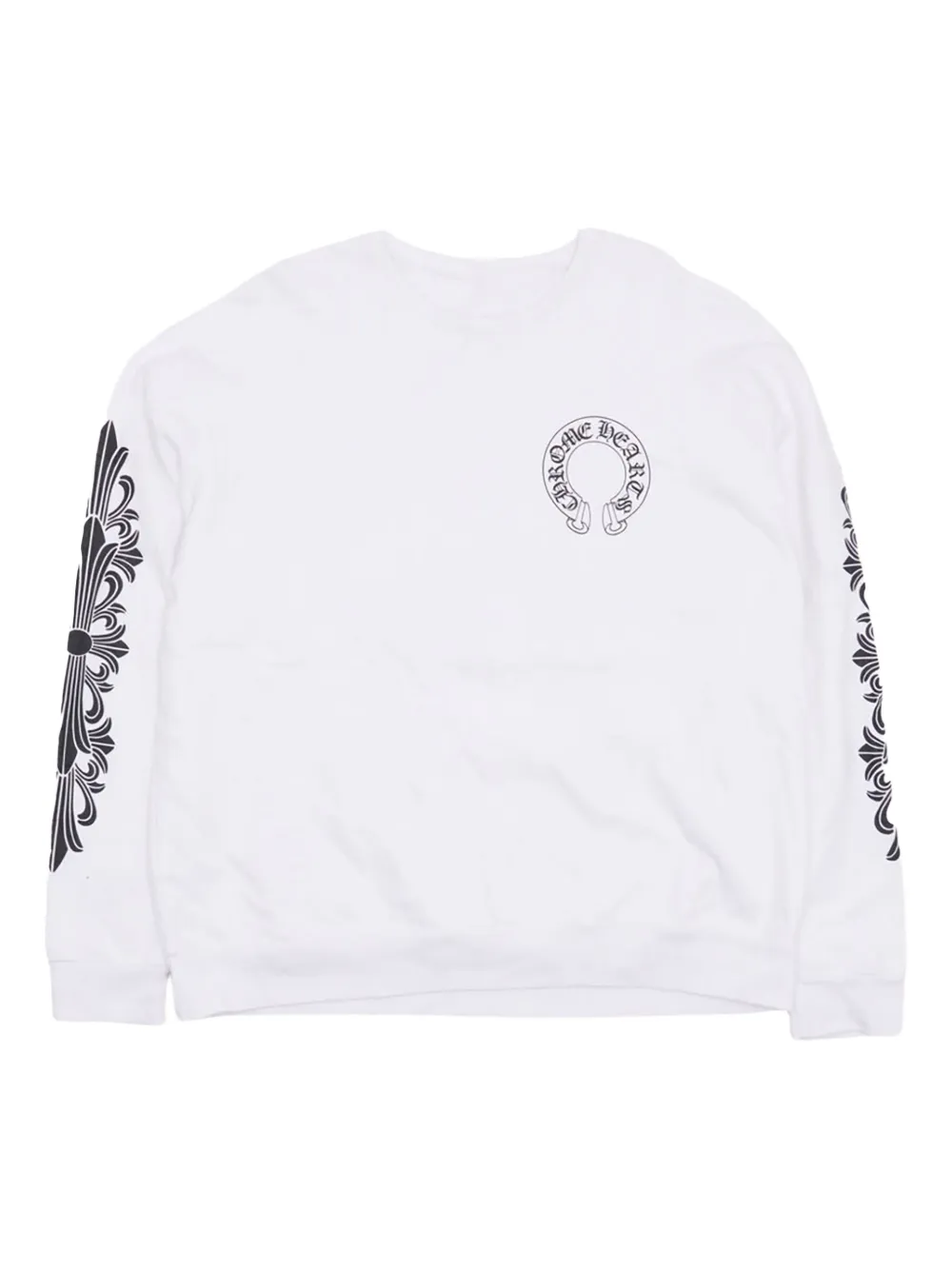 Chrome Hearts horseshoe-logo crew-neck sweatshirt | White | Image 1