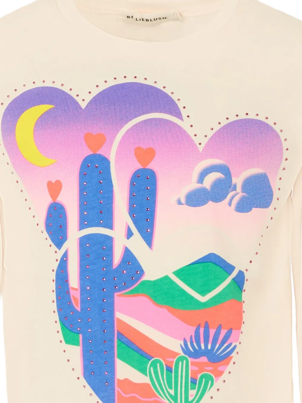 Billieblush T-shirt met cactusprint en lange mouwen Roze