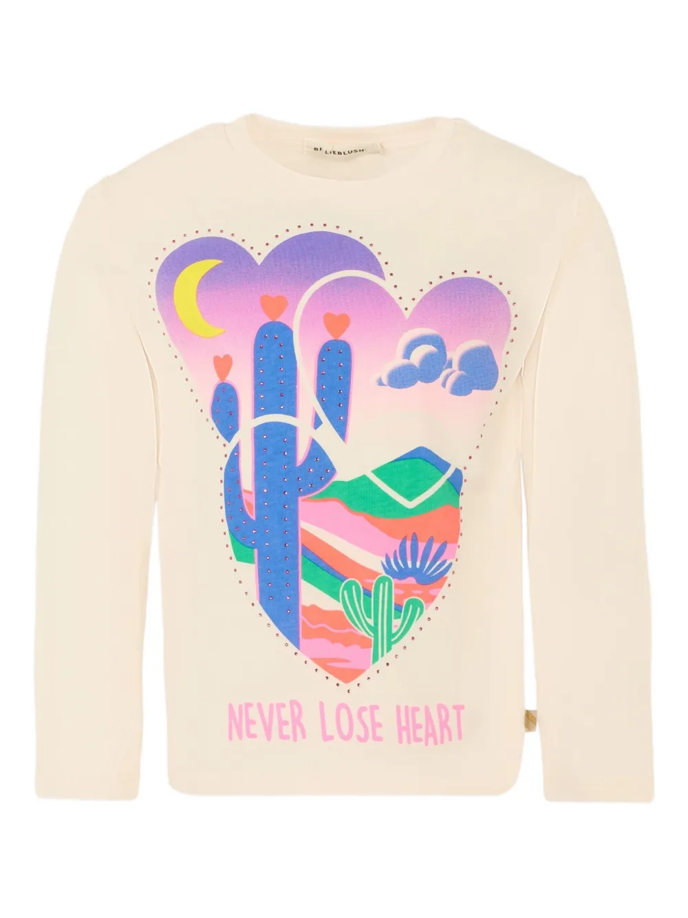Billieblush T-shirt met cactusprint en lange mouwen Roze