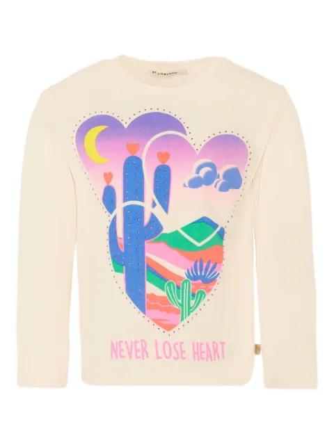 Billieblush cactus heart-print long-sleeve T-shirt
